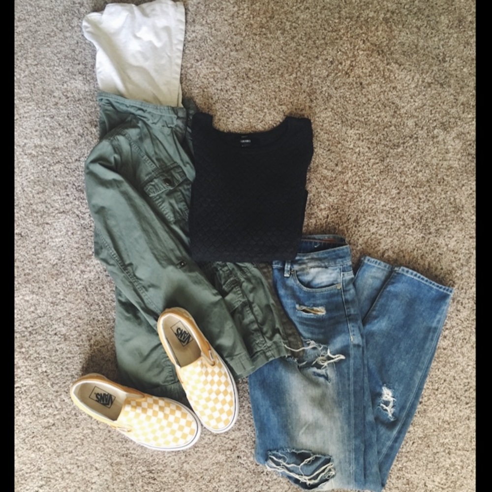 Green army jacket
